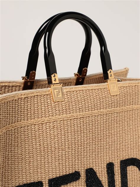 fendi woven straw bag|fendi straw bucket bag.